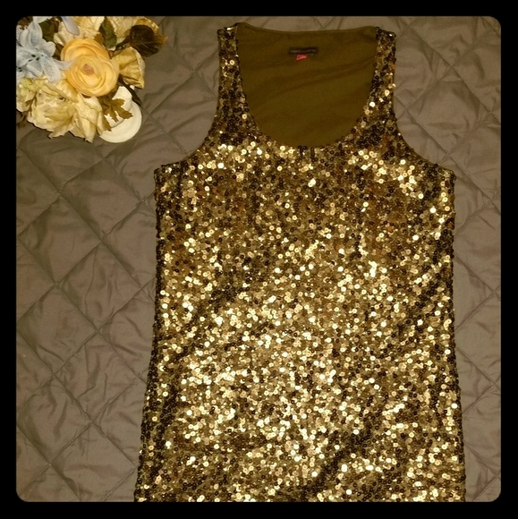 Vince Camuto gold dress - Picture 2 of 3